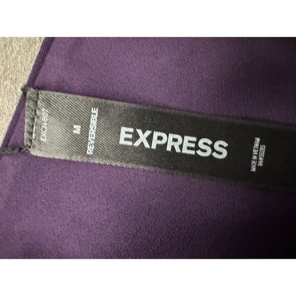 Express M Purple Tank Top Flowy Feminine Vneck Classy Versatile Office NWT - Picture 3 of 10